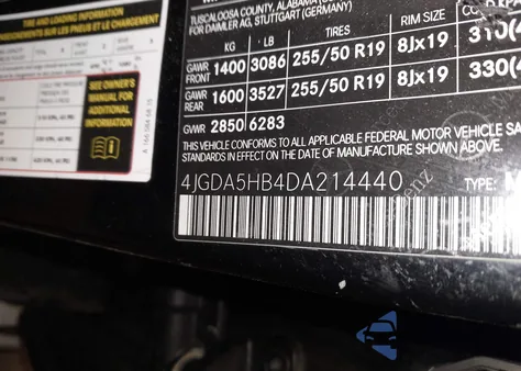 2013 Mercedes-Benz Ml 350 4Matic from USA, damaged, VIN 4JGDA5HB4DA214440